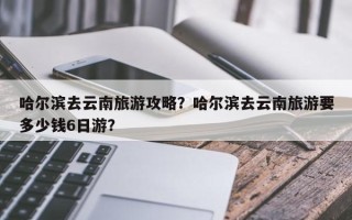 哈尔滨去云南旅游攻略？哈尔滨去云南旅游要多少钱6日游？