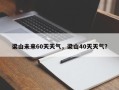 梁山未来60天天气，梁山40天天气？